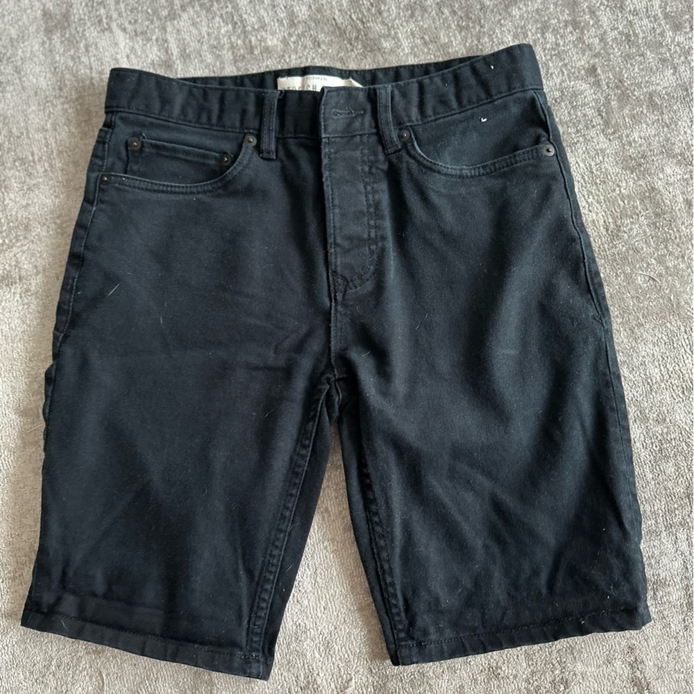 Topman black skinny jean shorts - Men's 29